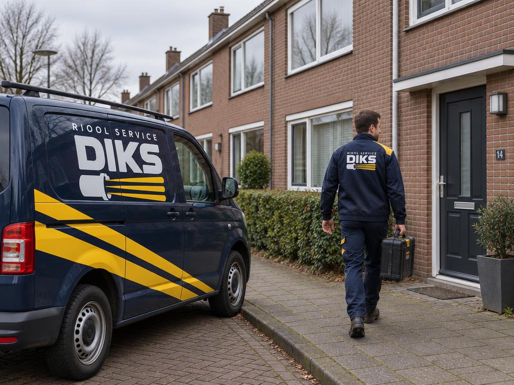 Monteur van Riool Service Diks bij een woning